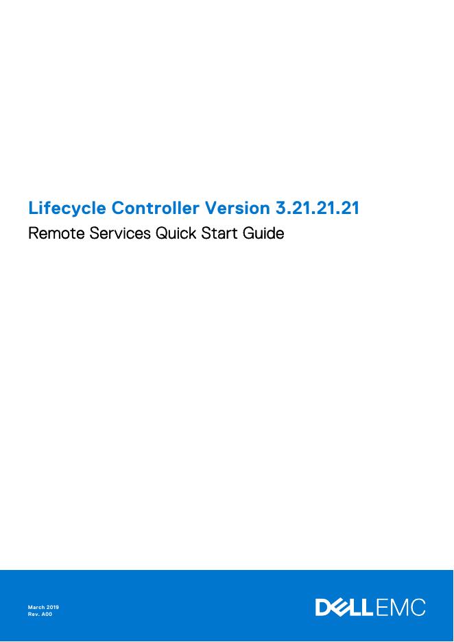 Lifecycle Controller 3.21.21.21 远程服务快速<em>入门</em>指南 海报