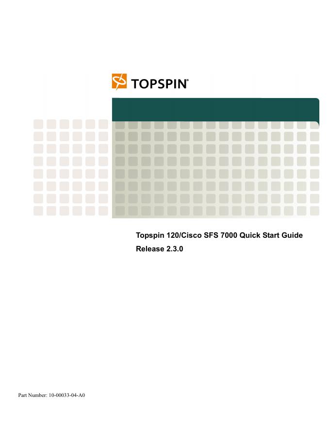 Topspin 120/思科SFS 7000快速<em>入门</em>指南 海报