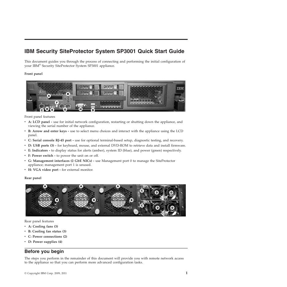 IBM Security SiteProtector System SP3001 快速<em>入门</em>指南 海报