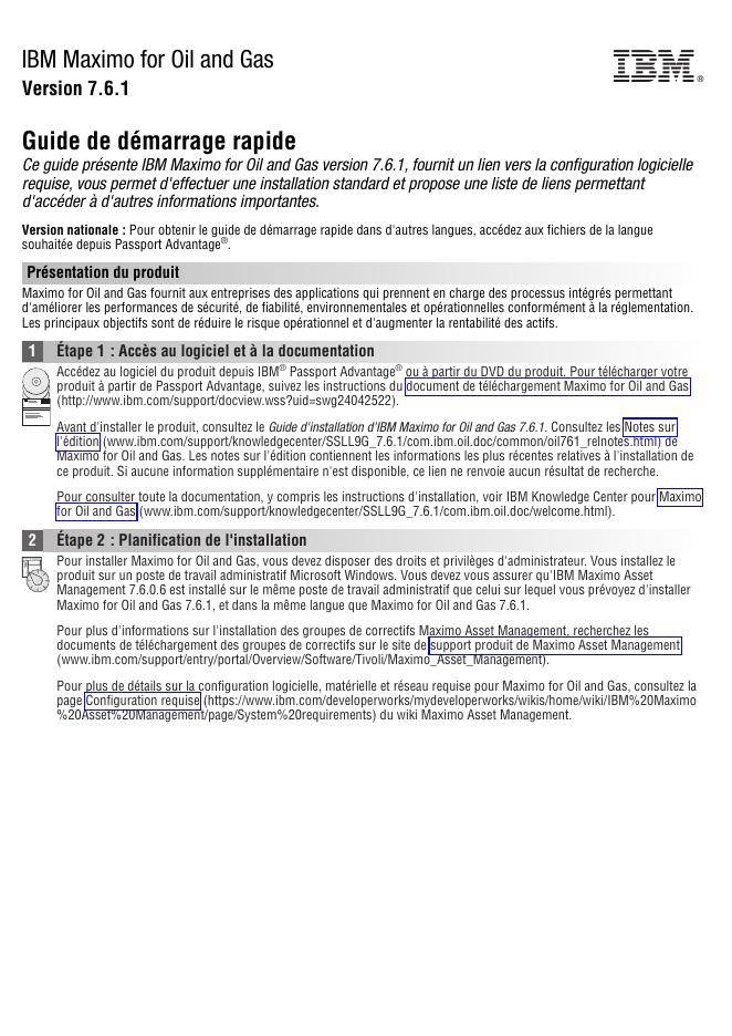 IBM Maximo for Oil and Gas 7.6.1 快速<em>入门</em>指南 海报