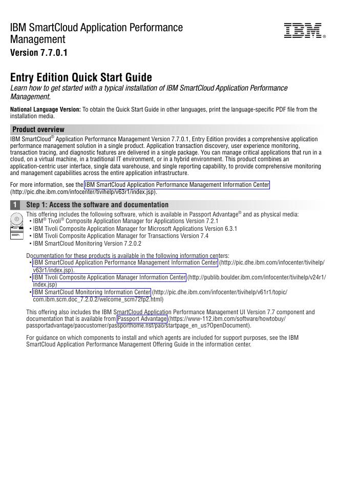 IBM SmartCloud Application Performance Management 7.7.0.1<em>入门</em>指南 海报