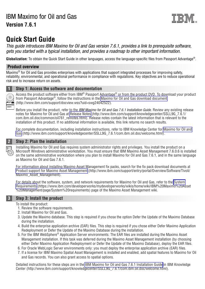 IBM Maximo for Oil and Gas 7.6.1快速<em>入门</em>指南 海报