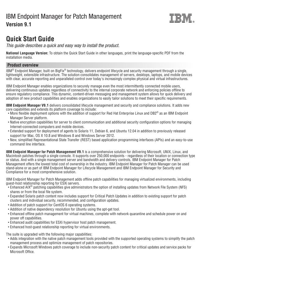 IBM Endpoint Manager for Patch Management V9.1快速<em>入门</em>指南 海报