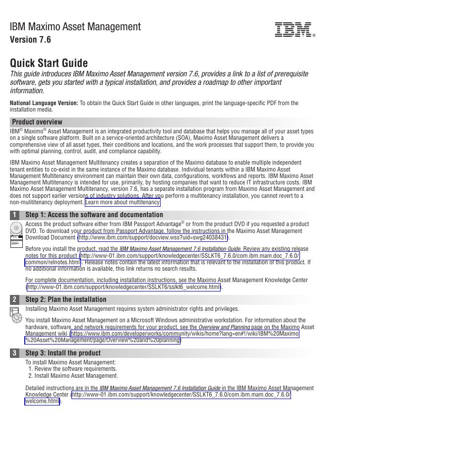 IBM Maximo 资产管理 7.6 快速<em>入门</em>指南 海报