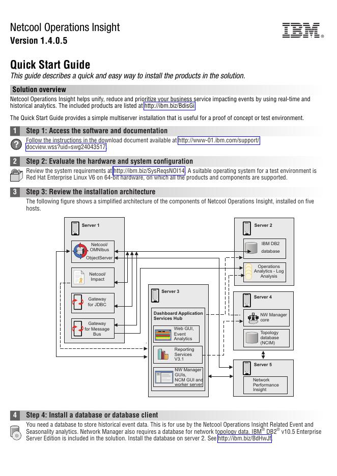 Netcool Operations Insight快速<em>入门</em>指南 海报