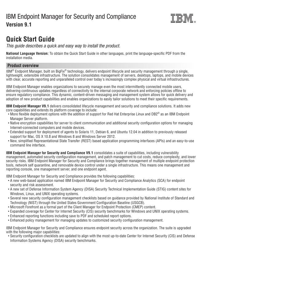 IBM Endpoint Manager for Security and Compliance V9.1快速<em>入门</em>指南 海报