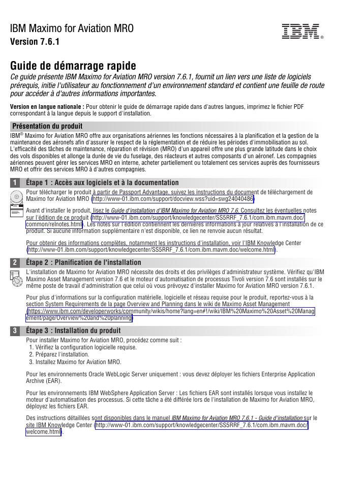 IBM Maximo for Aviation MRO 7.6.1 快速<em>入门</em>指南 海报