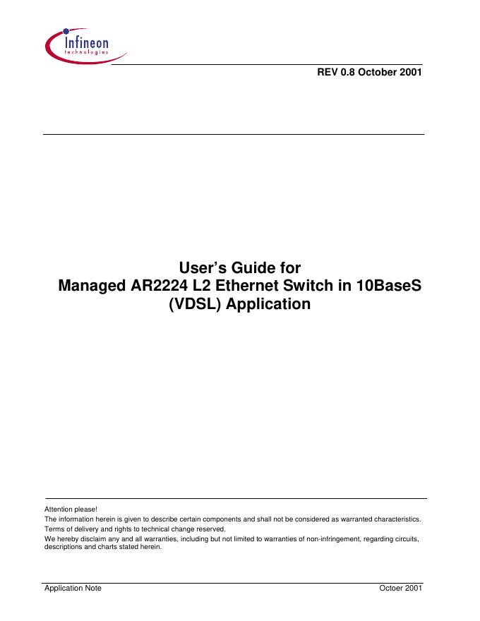 Managed <em>AR</em>2224 L2 Ethernet Switch in 10BaseS(VDSL)Application User’s Guide 海报