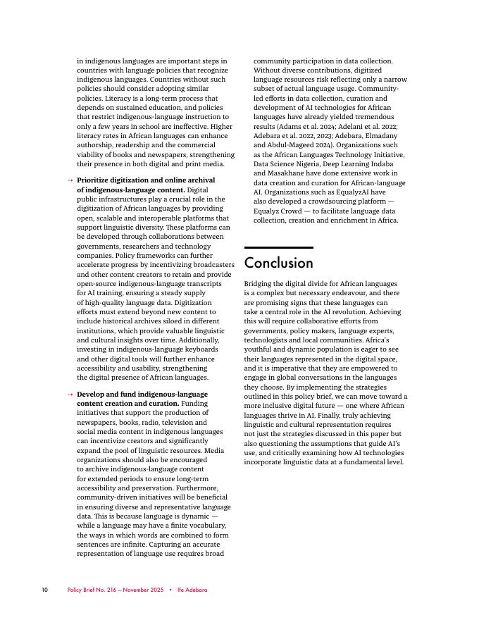 加拿大国际治理创新中心CIGI：2025年人工智能和语言数据在非洲的爆发：应对低资源挑战政策简报（英文版）_第10页