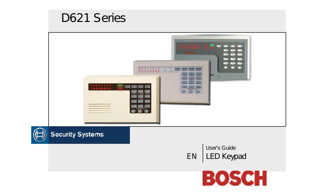 BOSCH D621 Series <em>LED</em> Keypad User's Guide 海报