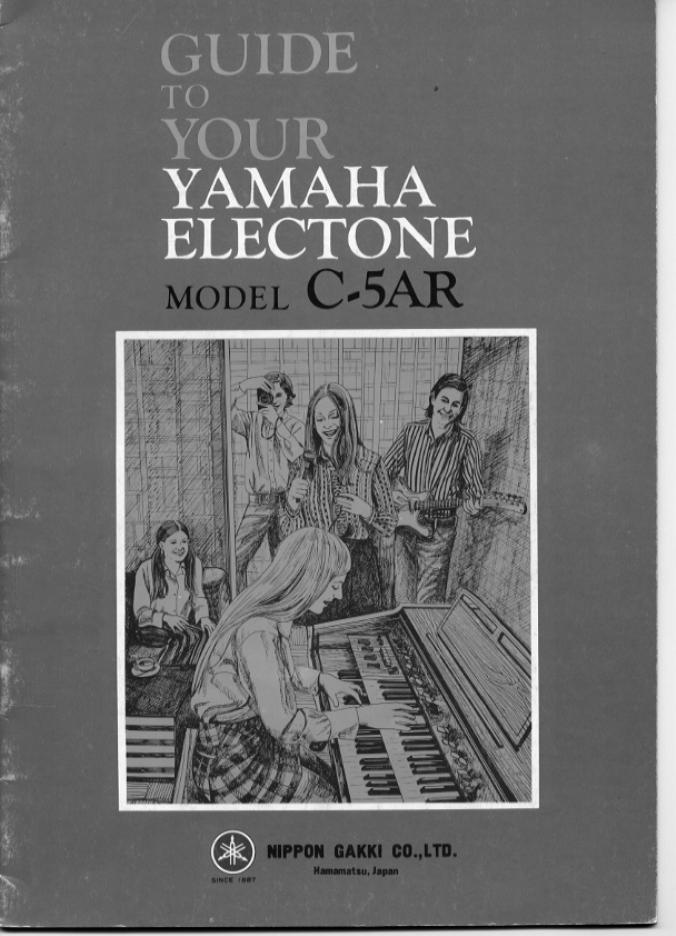 YAMAHA C-5<em>AR</em> ELECTONE GUIDE 海报