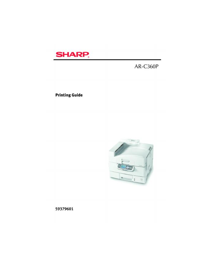 SHARP <em>AR</em>-C360P EFI Printing Guide 海报