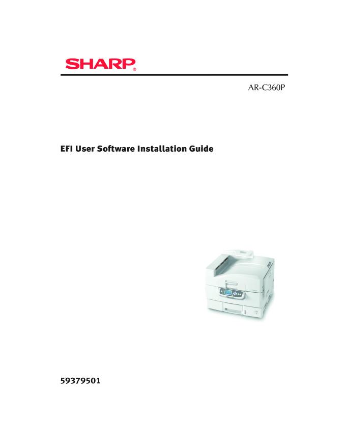 SHARP <em>AR</em>-C360P EFI Software User Guide 海报