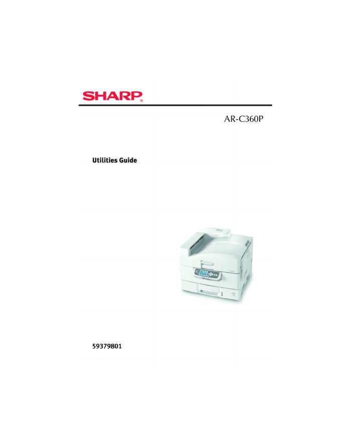 SHARP <em>AR</em>-C360P Utilities Guide 海报