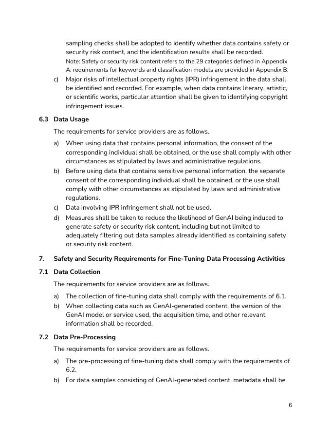 CSET：2025年中华人民共和国国家标准：网络安全技术-生成式人工智能预训练和微调数据安全规范（征求意见稿）（英文版）_第10页