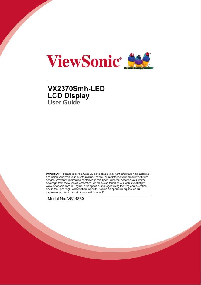 VX2370Smh-<em>LED</em> LCD Display User Guide 海报