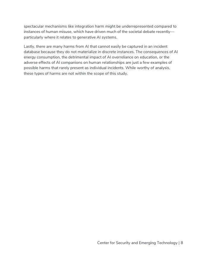 CSET：2025年人工智能伤害的机制：从人工智能事件中吸取的教训报告（英文版）_第9页