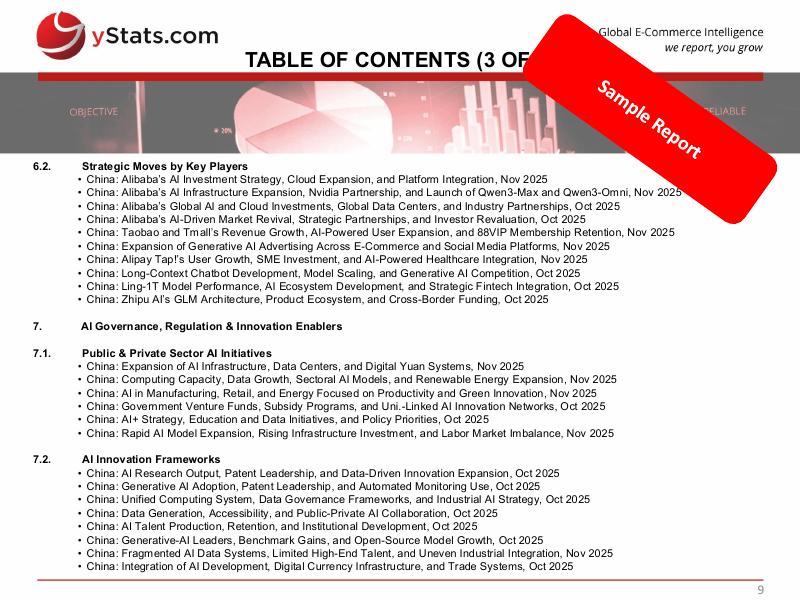 yStats：2025年中国电子商务生态系统中的人工智能转型：法规、基础设施和数字支付的整合样本报告（英文版）_第9页