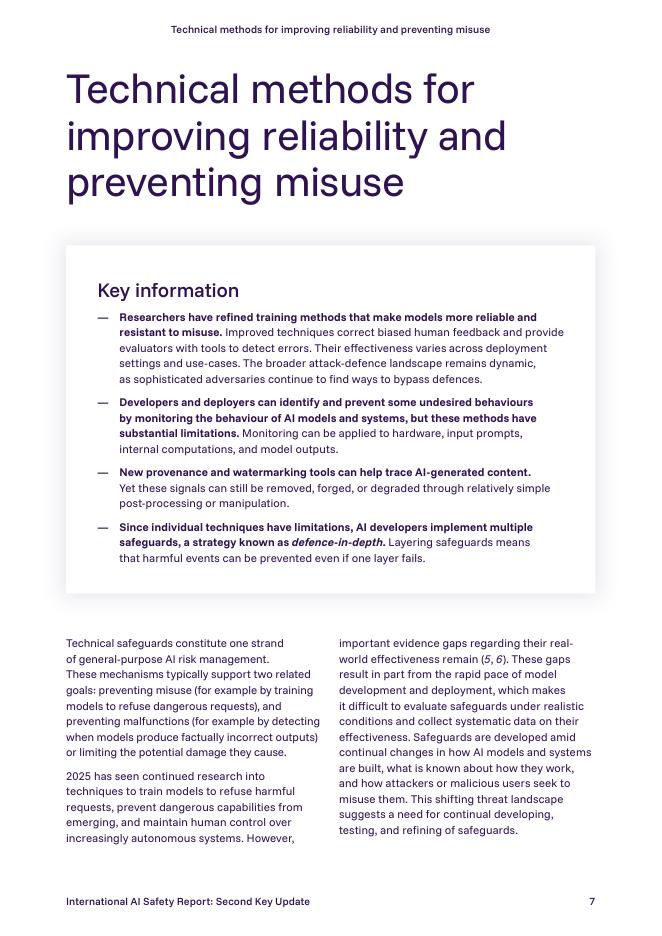 Crown owned：2025年国际人工智能安全报告-第二次关键更新（英文版）_第7页