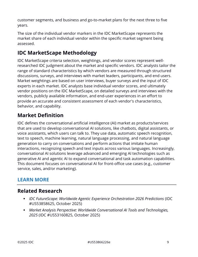 Talkdesk：全球用于前台场景的对话式人工智能平台：2025-2026年供应商评估报告（英文版）_第9页