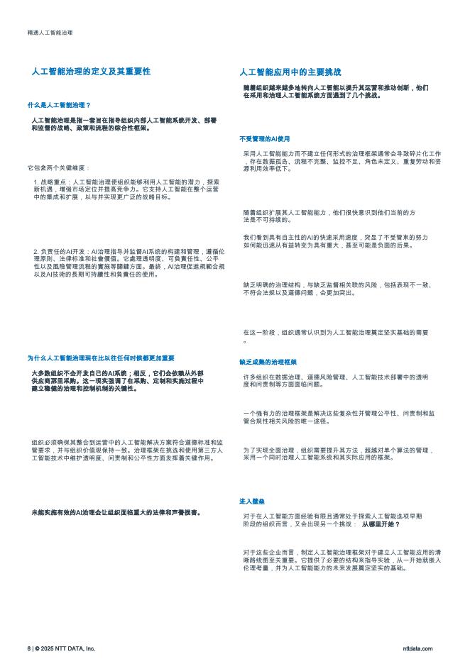 NTT DATA：2025年精通人工智能治理：赋能组织以负责任的AI引领报告_第6页