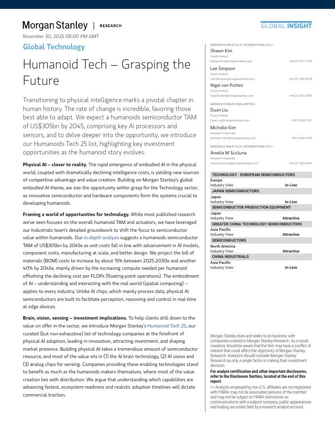 摩根士丹利：2025年人形科技-把握未来报告（英文版）海报