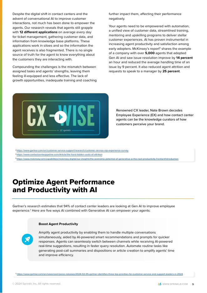 Sprinklr：2024年联络中心手册：人工智能优先体验时代（英文版）_第9页