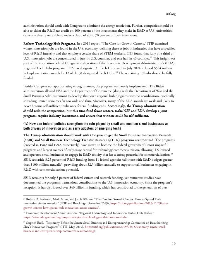 ITIF：2025年关于加速美国科学企业向OSTP提交评论报告（英文版）_第10页
