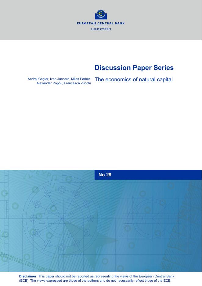 欧洲央行：自然资本经济学（英文版）