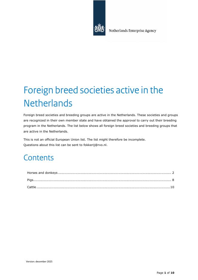 荷兰企业局（RVO）：2025年在荷兰活跃的外国品种协会报告（英文版）