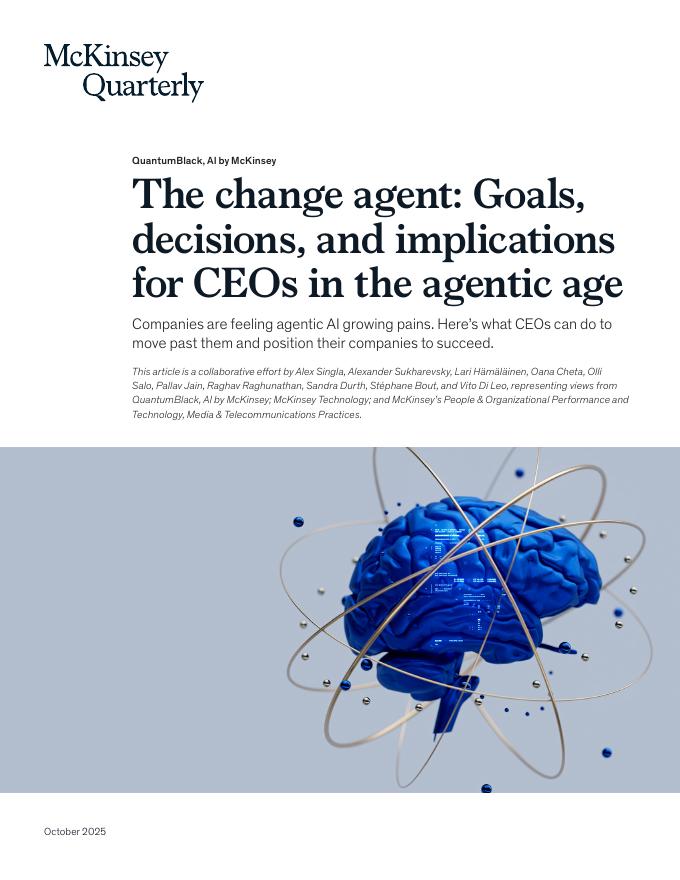 麦肯锡：2025年CEO在智能体时代的路线图：目标、决策与影响报告（英文版）海报