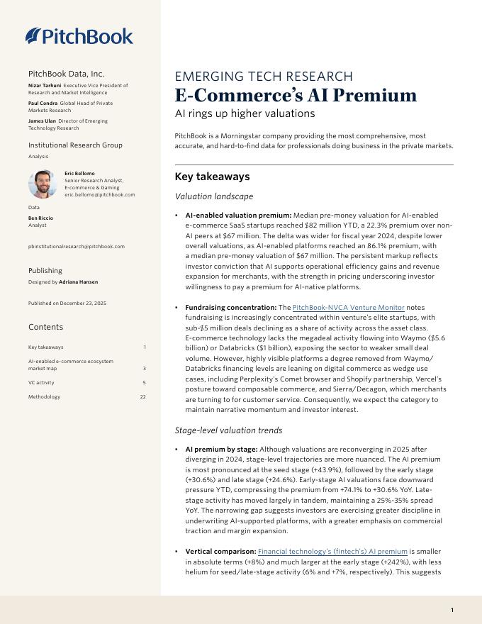 PitchBook：2025年电子商务的人工智能溢价报告（英文版）