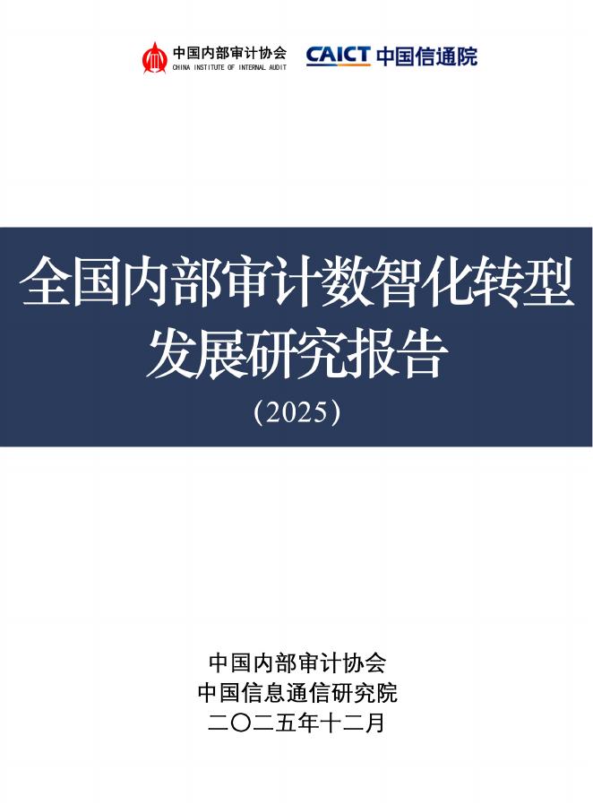 中国内部审计协会：全国内部审计数智化转型发展研究报告（2025）
