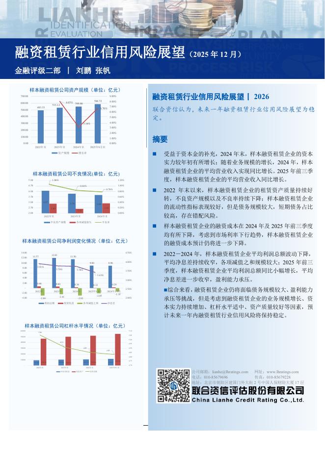 联合资信：2026年融资租赁行业信用风险展望报告