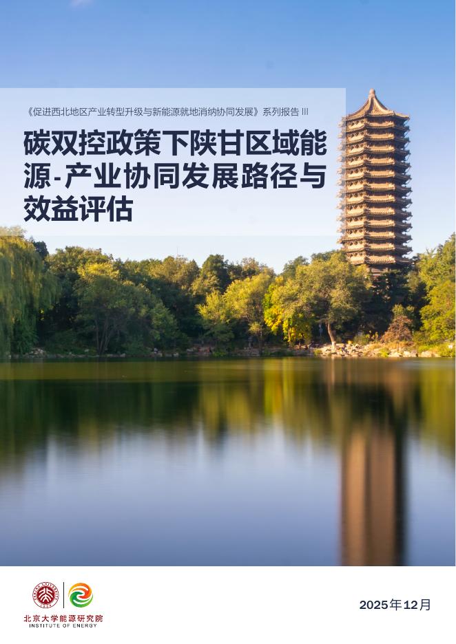 北大能研院：2025年碳双控政策下陕甘区域能源-产业协同发展路径与效益评估报告
