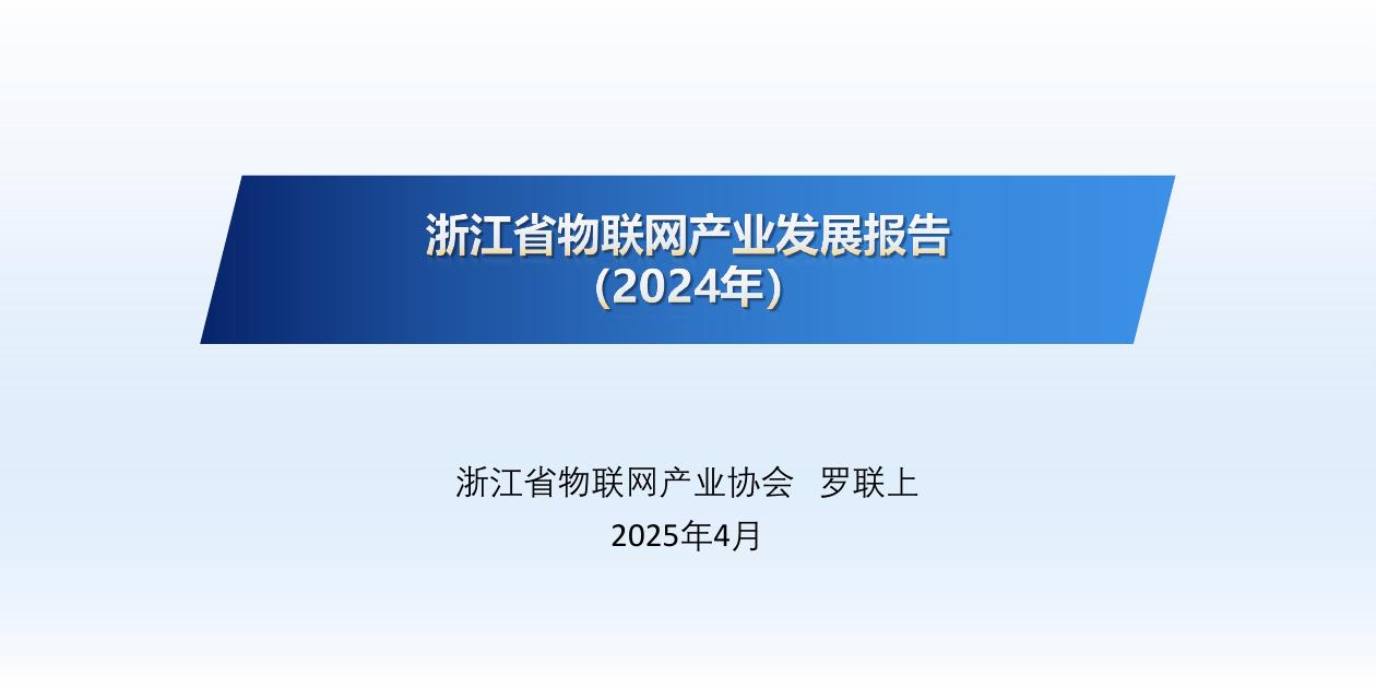 浙江省物联网产业协会：浙江省物联网产业发展年度报告（2024年）