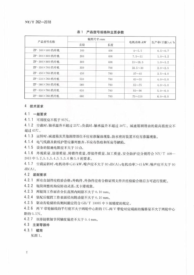 NY/T 262-2018 标准预览