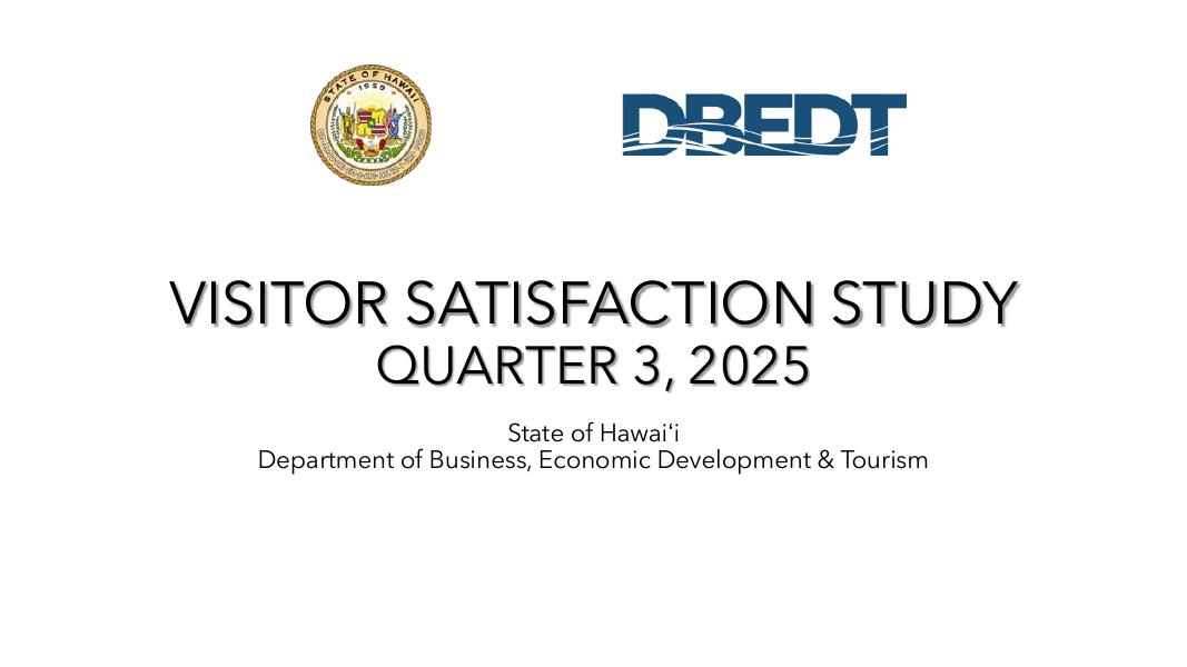 夏威夷旅游局（HTA）：2025年第三季度夏威夷旅游业游客满意度调查报告（英文版）