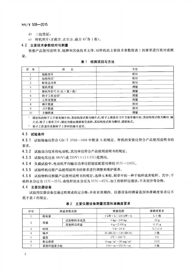 NY/T 509-2015 标准预览