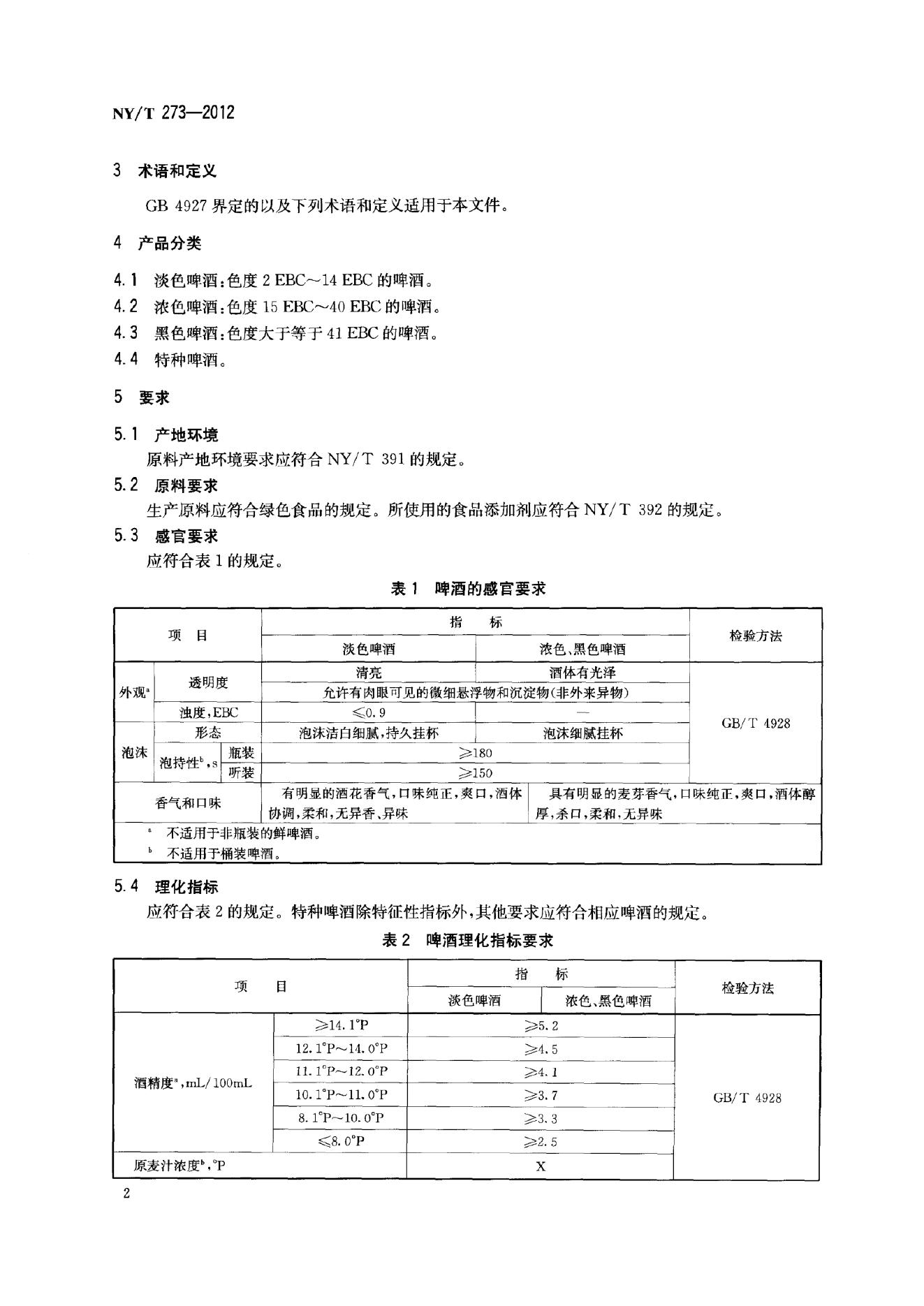 NY/T 273-2012 标准预览