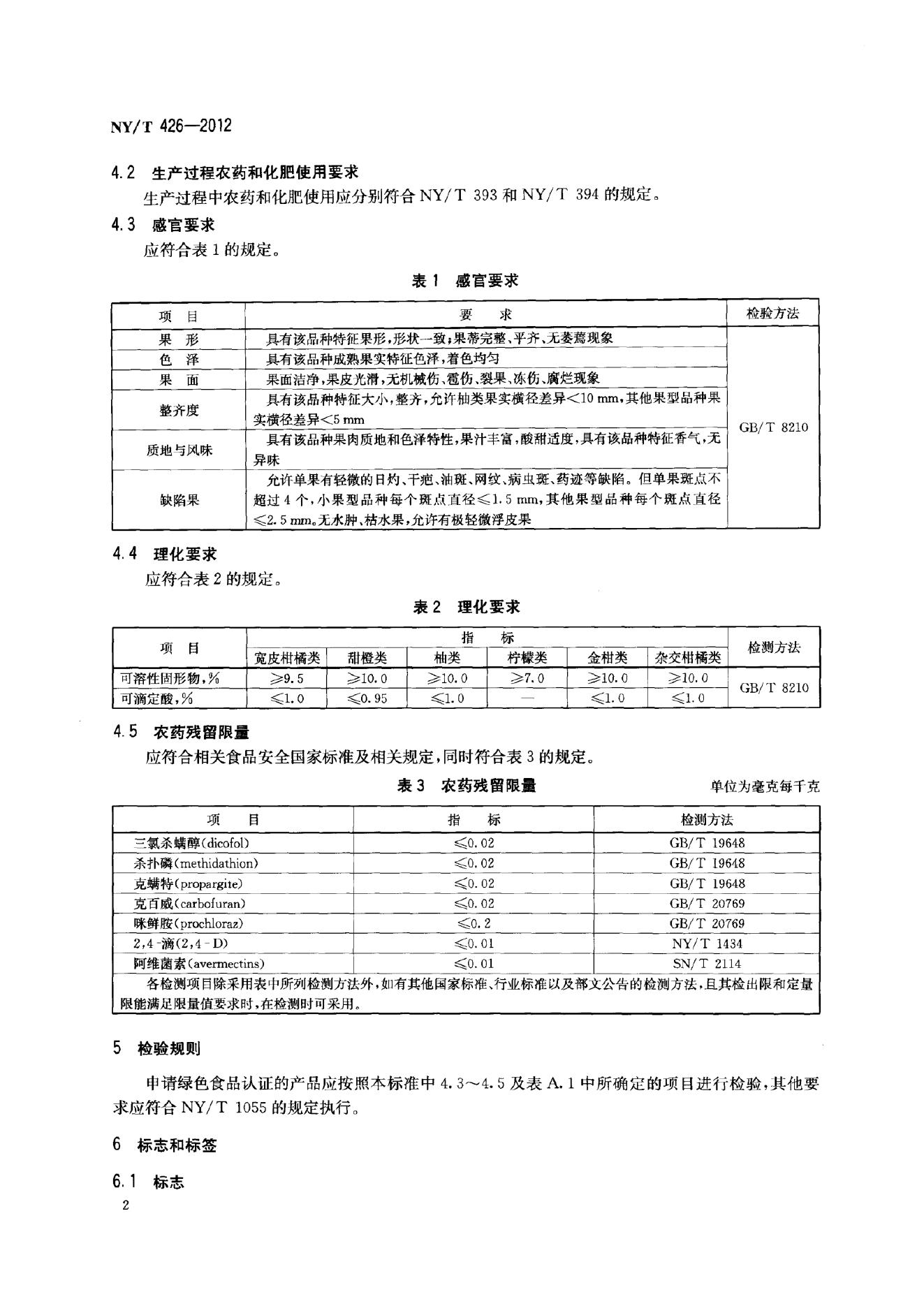 NY/T 426-2012 标准预览