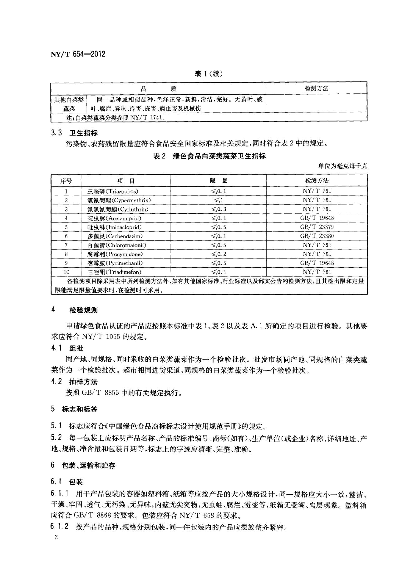 NY/T 654-2012 标准预览