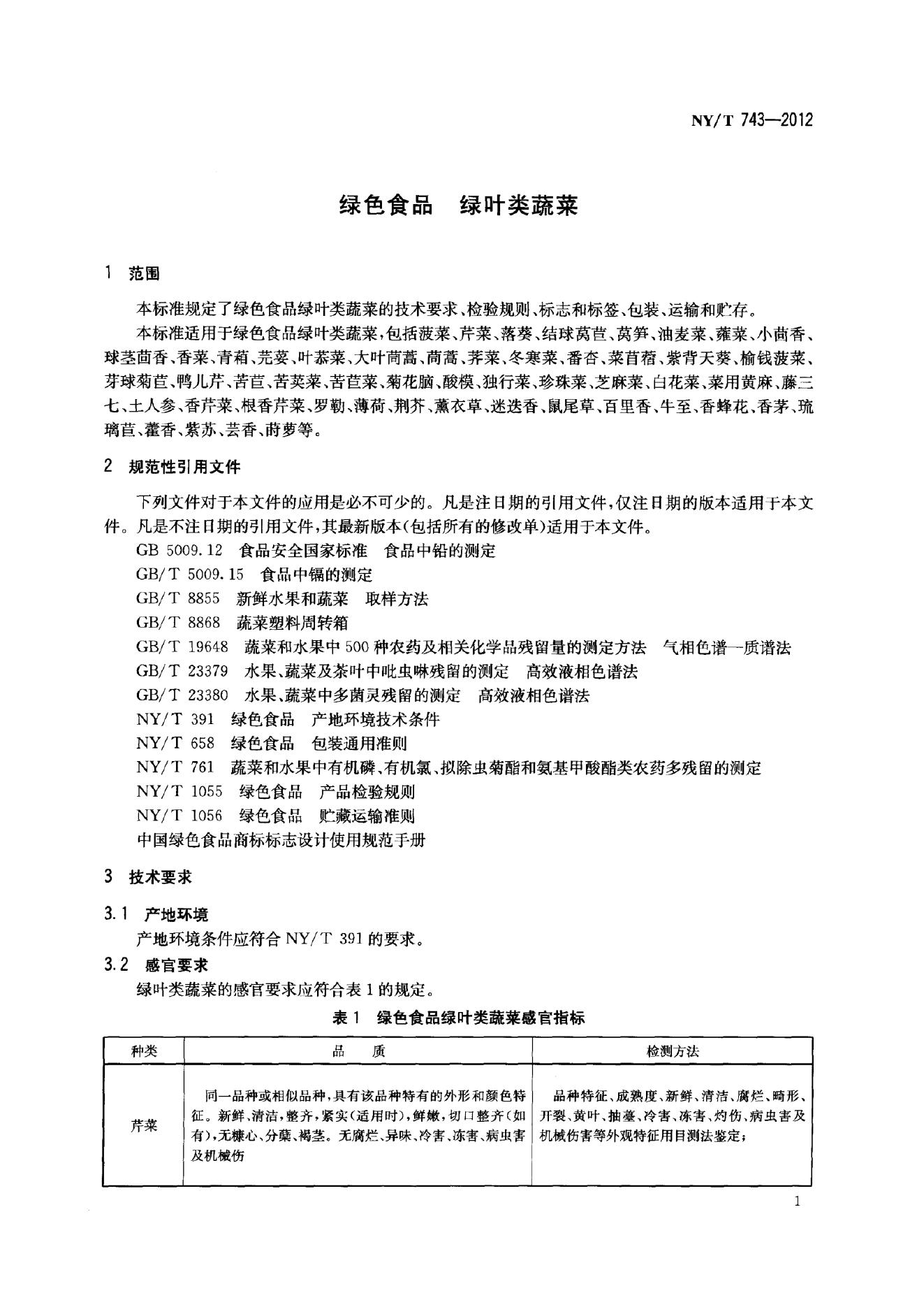 NY/T 743-2012 标准预览