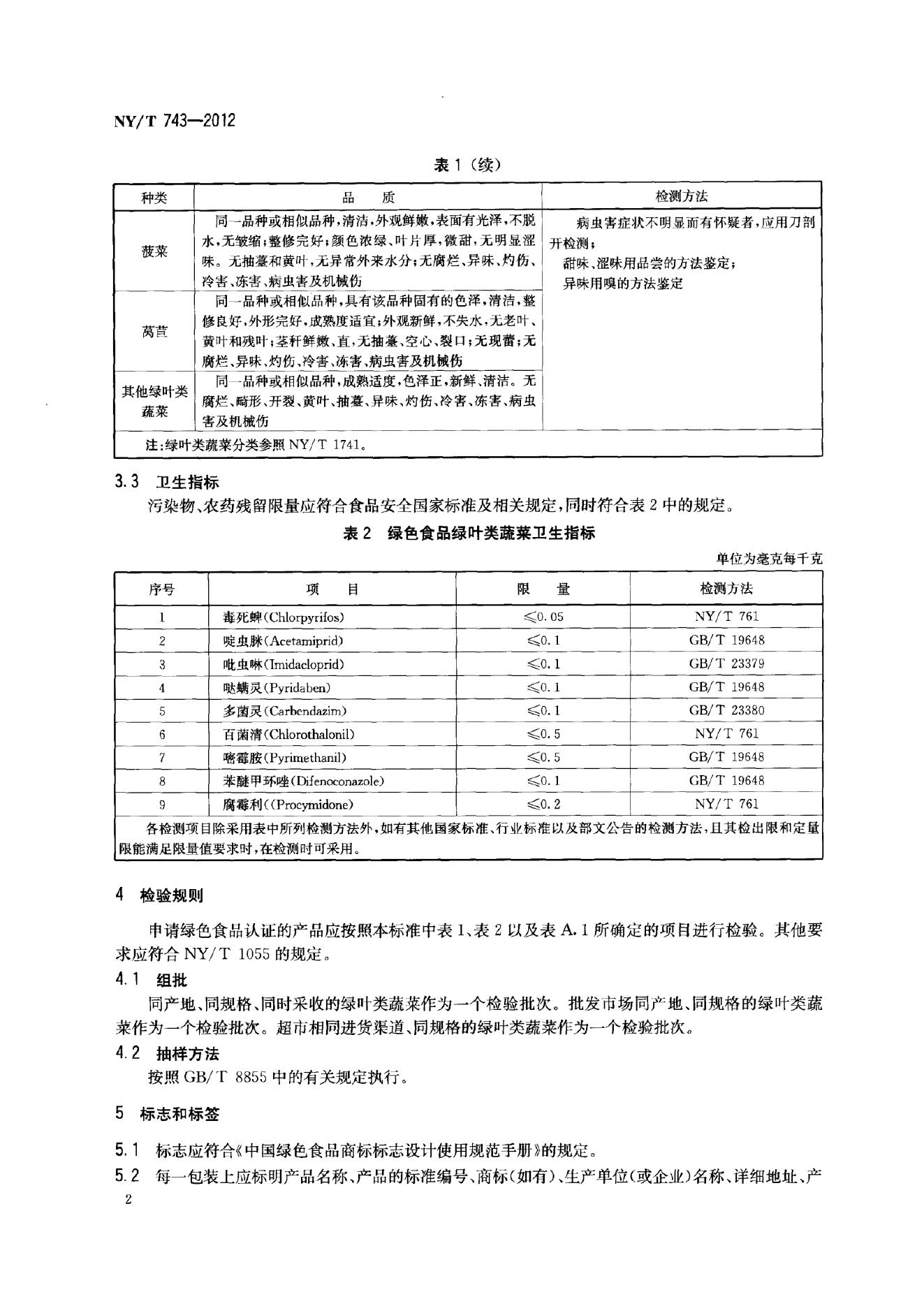 NY/T 743-2012 标准预览