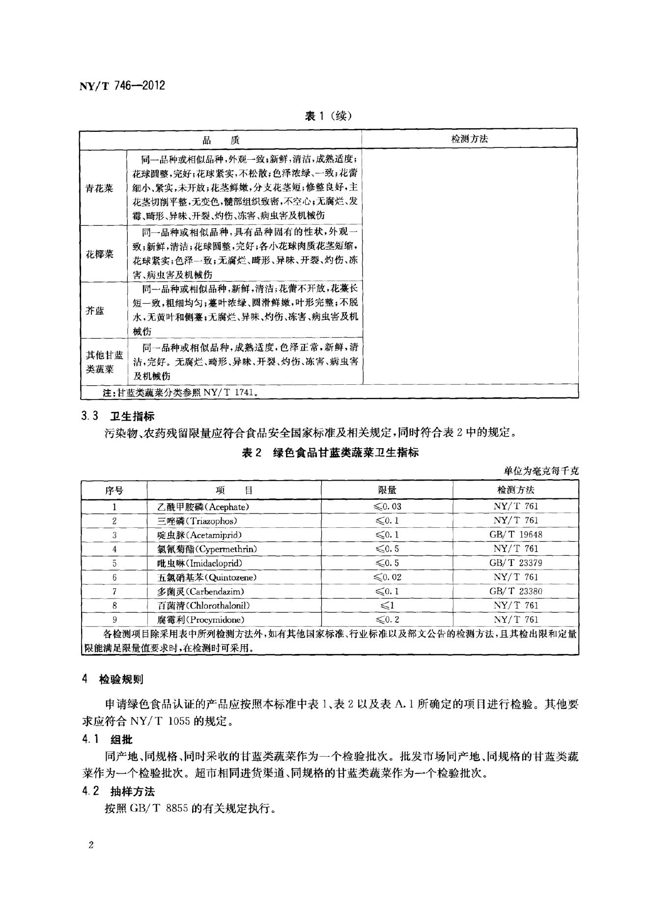 NY/T 746-2012 标准预览