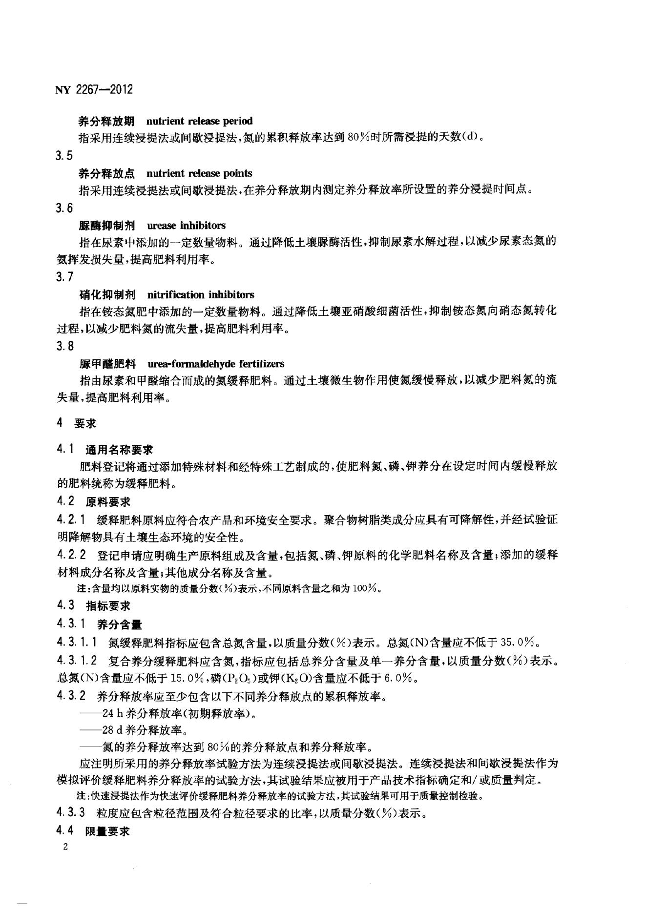 NY 2267-2012 标准预览