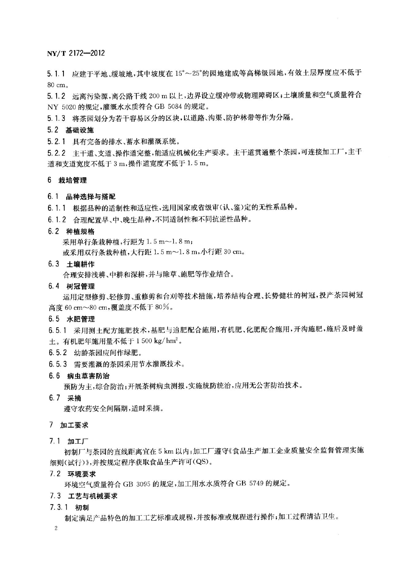 NY/T 2172-2012 标准预览