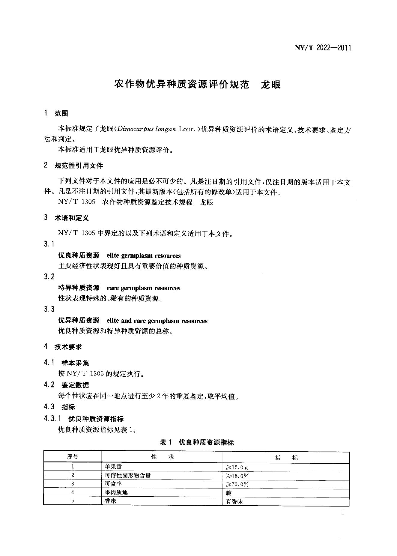 NY/T 2022-2011 标准预览
