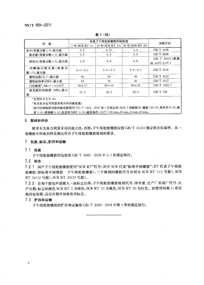 NY/T 459-2011 标准预览
