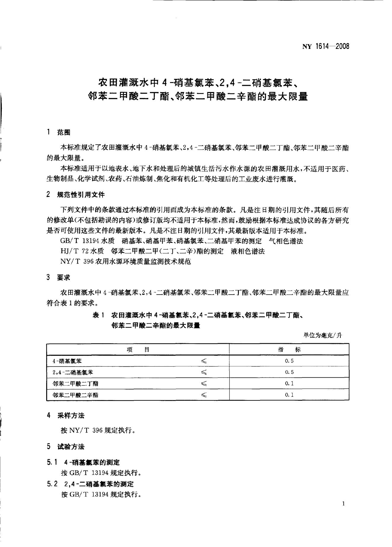 NY 1614-2008 标准预览